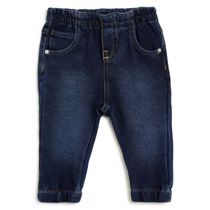 Boys Dark Blue Long Knitted Trousers image number null